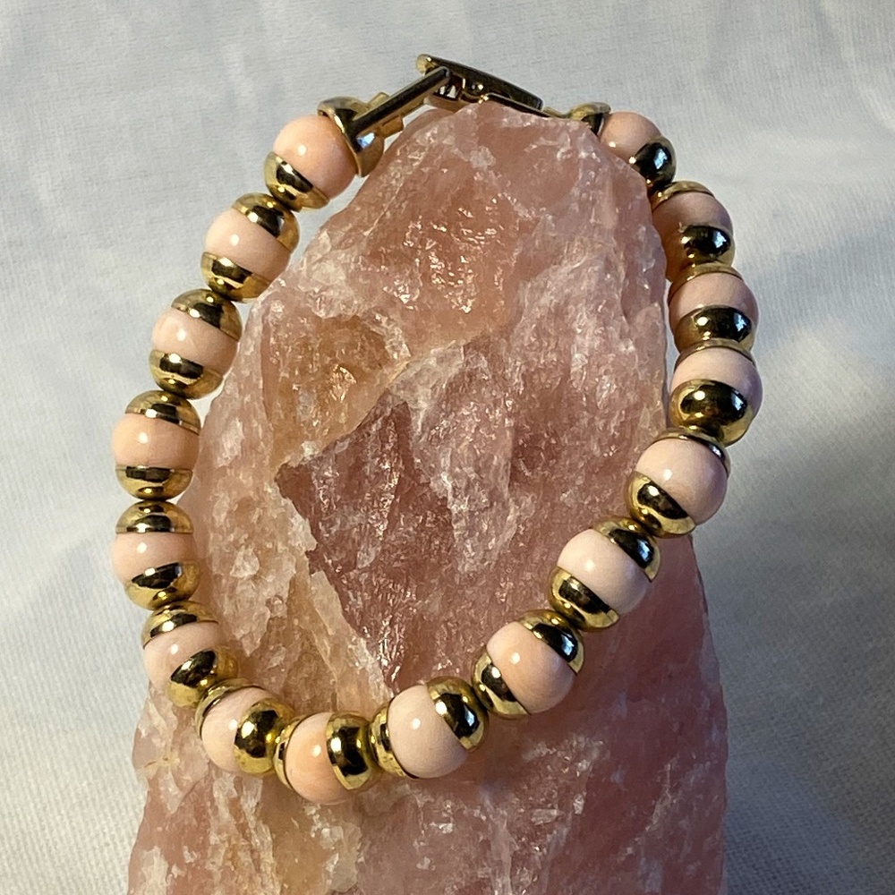Vintage Gold & Pink Avon Bracelet